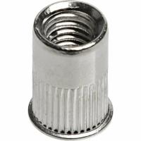 Купить заклепка м6x14 с внутренней резьбой, насечками и уменьшенным бортом, алюминий оптом | ПРОТОРГ