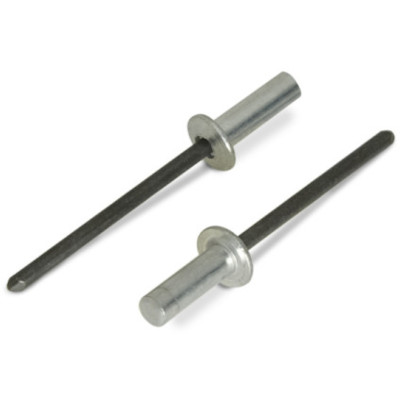 Рекомендуем купить Заклепка вытяжная закрытая 4,8x16 со стандартным бортом, алюминий / фосфат. сталь