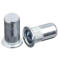 Купить заклепка м8x26.5 закрытая с внутренней резьбой, насечками и цилиндрическим бортом, оц. сталь оптом | ПРОТОРГ