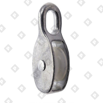 Блок одинарный 1 1/4" (30 мм) с пластиковым диском, оц. сталь - №2