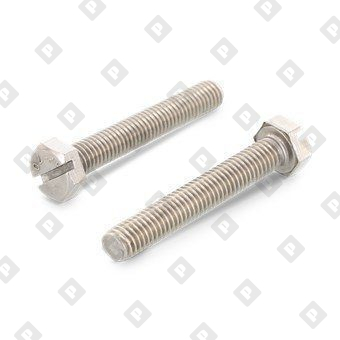 Болт DIN 933 SZ M10x60 с шестигранной головкой, прямым шлицем и полной резьбой, нерж. сталь A4 - №1