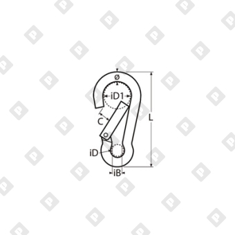 Карабин алюминиевый ART 8488 5x50 - №2