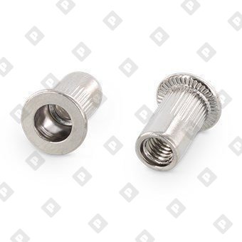 Заклепка-гайка ART 1025 M12x23 с насечками и цилиндрическим бортиком, нерж. сталь A2 - №1