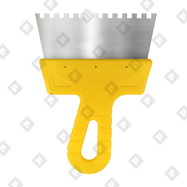 Шпатель фасадный Biber 35181 МАСТЕР 150 мм зуб 6х6  мм - №1