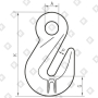 Крюк грузовой укорачивающий 21.2 т, кл.пр. 8