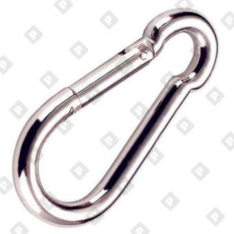 Карабин пожарный ART 9075 (DIN 5299С) 10х100, нерж.сталь А4 - №1