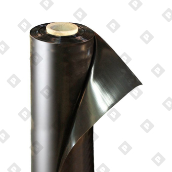 Пленка полиэтиленовая черная 100 мкм ширина 3 м / рукав 1,5 м (100 м) - №1