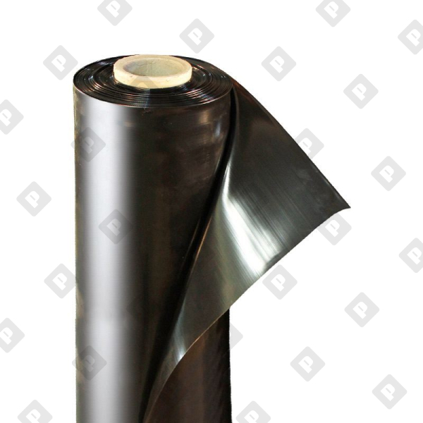 Пленка полиэтиленовая черная 100 мкм ширина 3 м / рукав 1,5 м (100 м) - №1