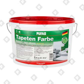 Краска в/д Pufas для обоев Tapeten Farbe oснова А, мороз. (5 л) - №1