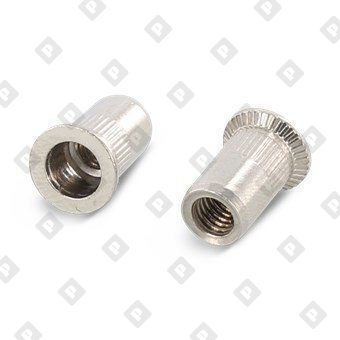 Заклепка-гайка ART 1023 M5x13.5 с потайным бортиком, с насечками, нерж. сталь А2 - №1