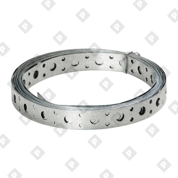 Лента монтажная перфорированная LP 20х0.5 (25 м) прямая для вентиляции, оц. сталь - №1