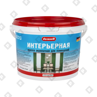 Краска интерьерная Pufas Decoself белая, мороз. (1,72 л) - №1