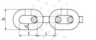 Цепь короткозвенная DIN 766 Ø12 мм, оц. сталь - №2