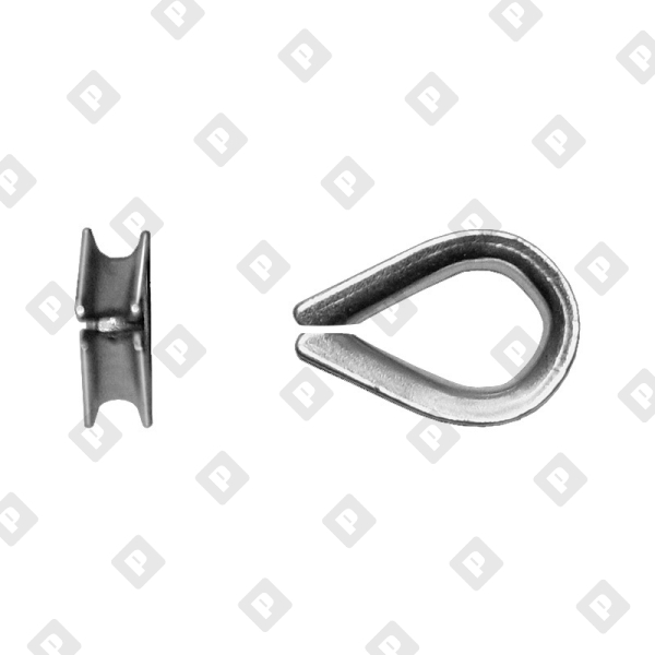 Коуш DIN 6899 для троса Ø14мм, оц. сталь - №3