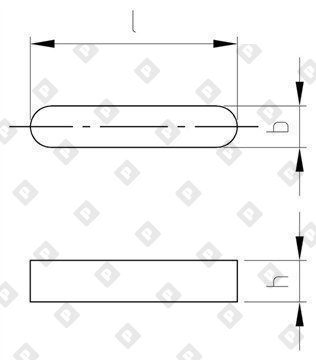 DIN 6885 AISI 316Ti A 8X7X45 - №4