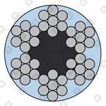 Трос для растяжки DIN 3055 Ø5мм/6мм в ПВХ оплетке, конструкция 6х7, оц. сталь - №2