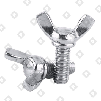 Винт DIN 316 M8x16 барашковый с прямыми лепестками американской формы, кл. пр. 4.8, оц. сталь - №1