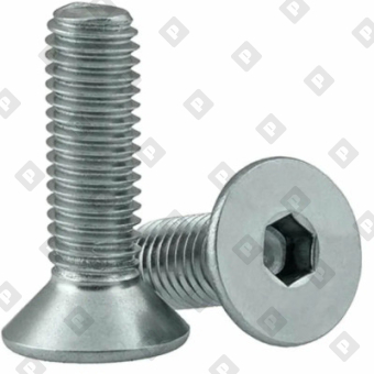 Винт DIN 7991 M8x12 с потайной головкой и внутренним шестигранником, кл. пр. 10.9 - №1