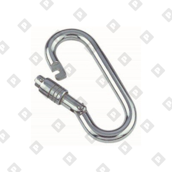 Карабин овальный с пружинной муфтой ART 8960 8x90, нерж. сталь A4 - №1