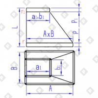 Переход прямоугольного сечения тип 4 - №1
