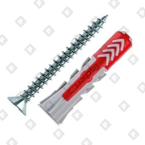 Универсальный дюбель fischer DUOPOWER 6x30 S с шурупом - №1
