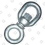 Вертлюг 6мм петля-кольцо, оц. сталь