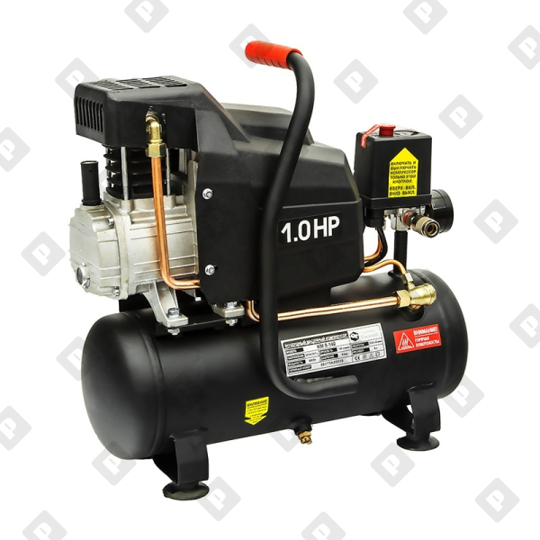 Компрессор 8 л QE 248-450 КМ 8-140 140 л/мин, 1 л.с, 8бар, масляный - №3